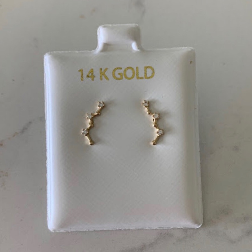 14k gold earrings; brand new, never worn
